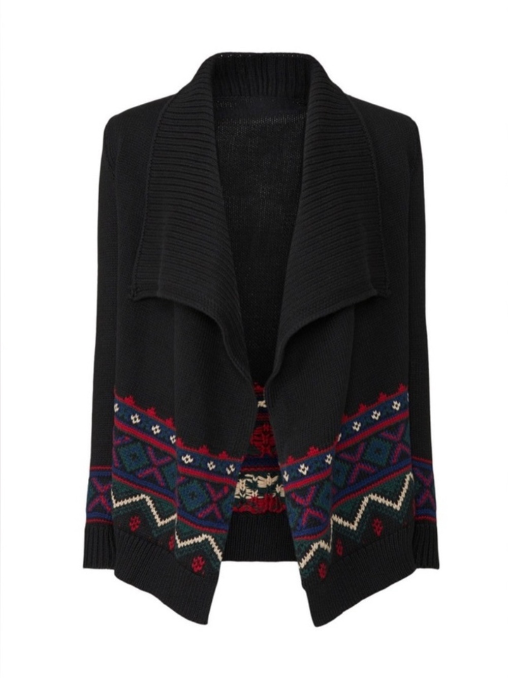 Lauren Ralph Lauren Fair Isle Cardigan in Black